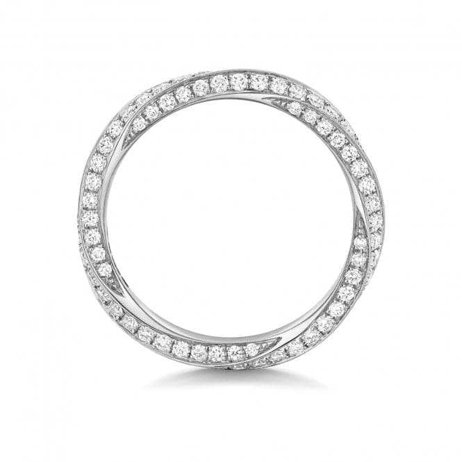 9ct White Gold Diamond Twist Ring WQ278WWedding BandsWQ278W/J