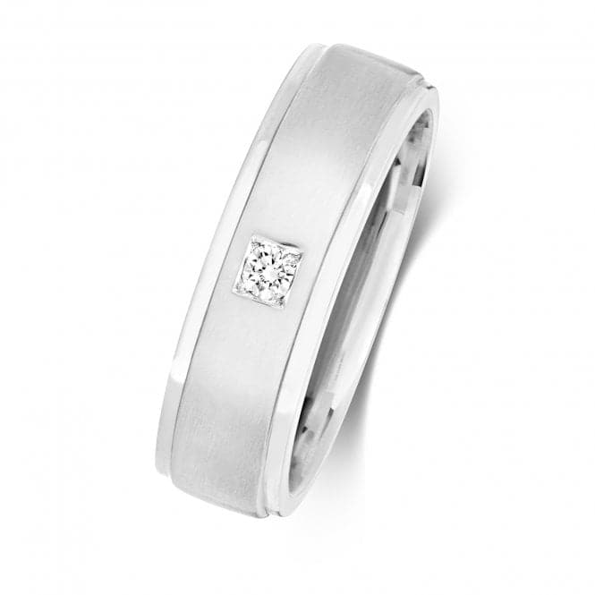 9ct White Gold Diamond Wedding 1D Edge 6.0mm Ring RD703WWedding BandsRD703W/J