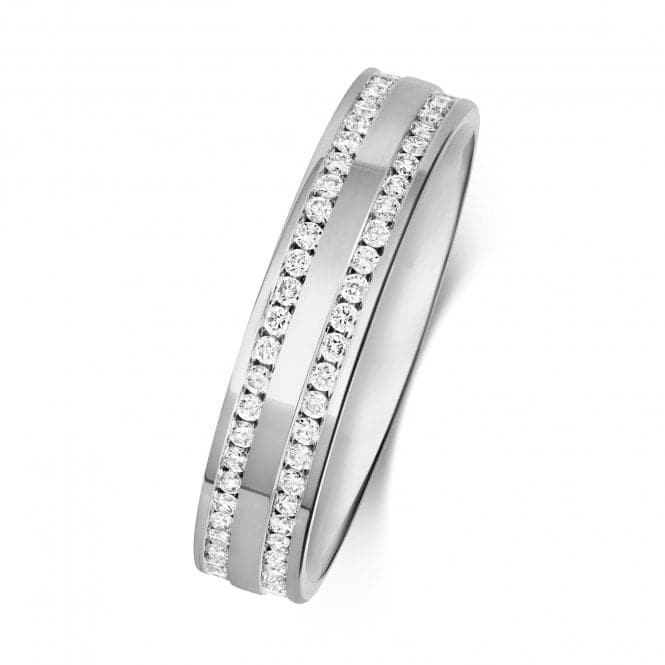 9ct White Gold Diamond Wedding 2 Row Full Set 4.5mm Ring RD735WWedding BandsRD735W/J