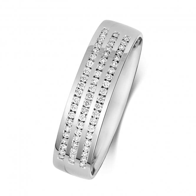 9ct White Gold Diamond Wedding 3 Row 6.0mm Ring RD733WWedding BandsRD733W/J