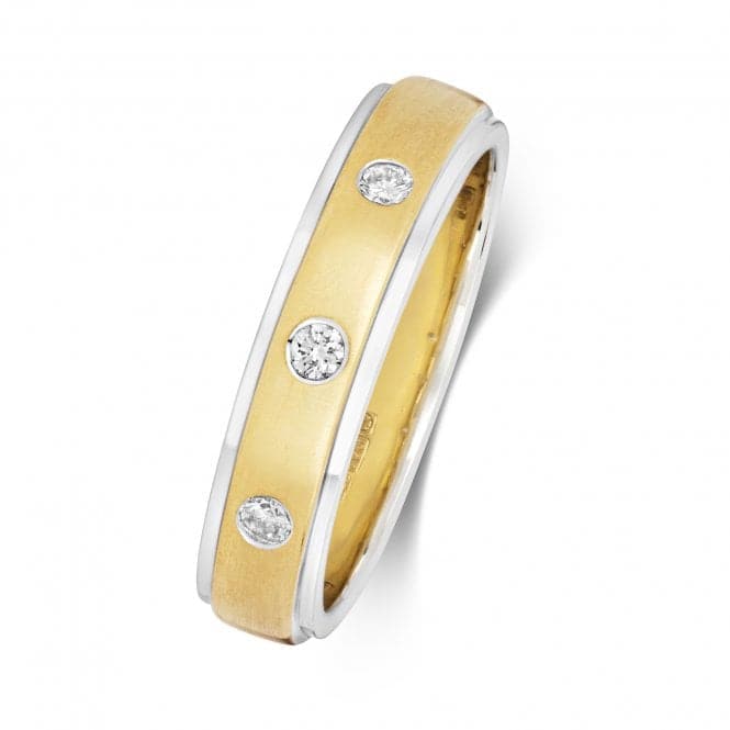 9ct White Gold Diamond Wedding 3D 2Col 4.8mm Ring RD711Wedding BandsRD711/J