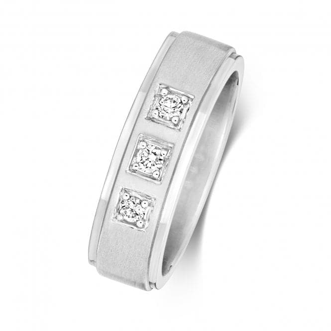 9ct White Gold Diamond Wedding 3D Edge 6.0mm Ring RD704WWedding BandsRD704W/J