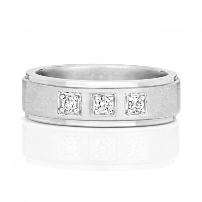 9ct White Gold Diamond Wedding 3D Edge 6.0mm Ring RD704WWedding BandsRD704W/J