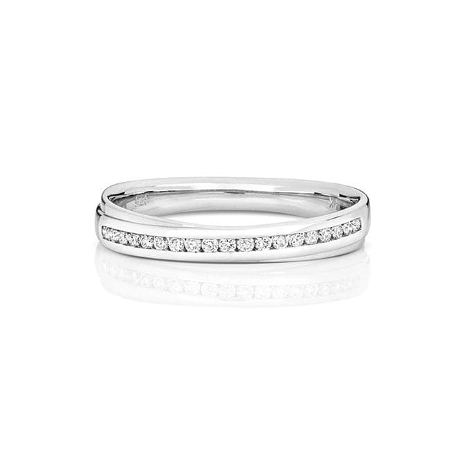 9ct White Gold Diamond Wedding Crossover 2.6 - 3.5mm Ring RD728WWedding BandsRD728W/J