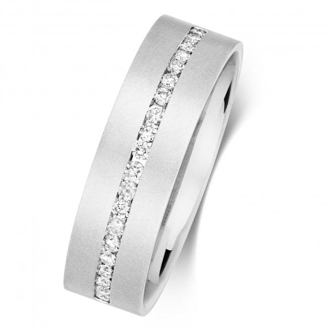 9ct White Gold Diamond Wedding Gents 1/2 Et 6.5mm Ring RD718WWedding BandsRD718W/J