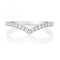 9ct White Gold Diamond Wishbone Ring WQ279WWedding BandsWQ279W/J