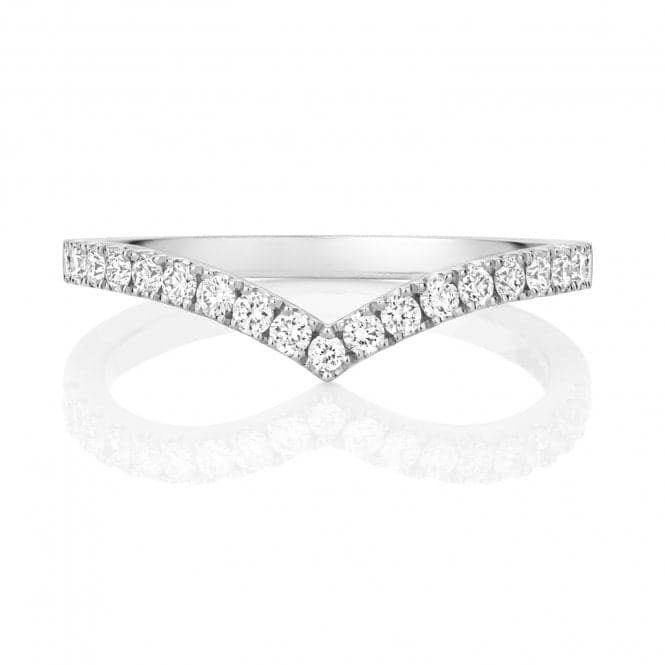 9ct White Gold Diamond Wishbone Ring WQ279WWedding BandsWQ279W/J