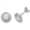 9ct White Gold Halo Round Zirconia Stud Earrings ES474WAcotis Gold JewelleryES474W