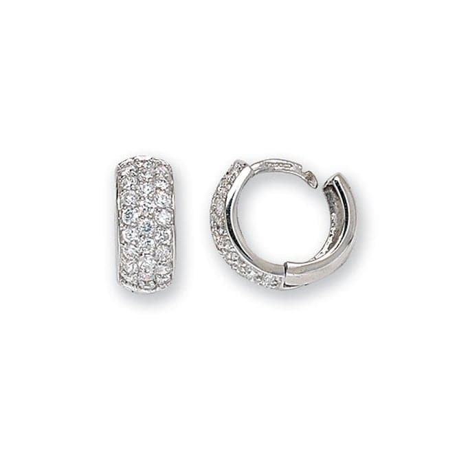 9ct White Gold Hinged Zirconia Earrings ER024WAcotis Gold JewelleryER024W