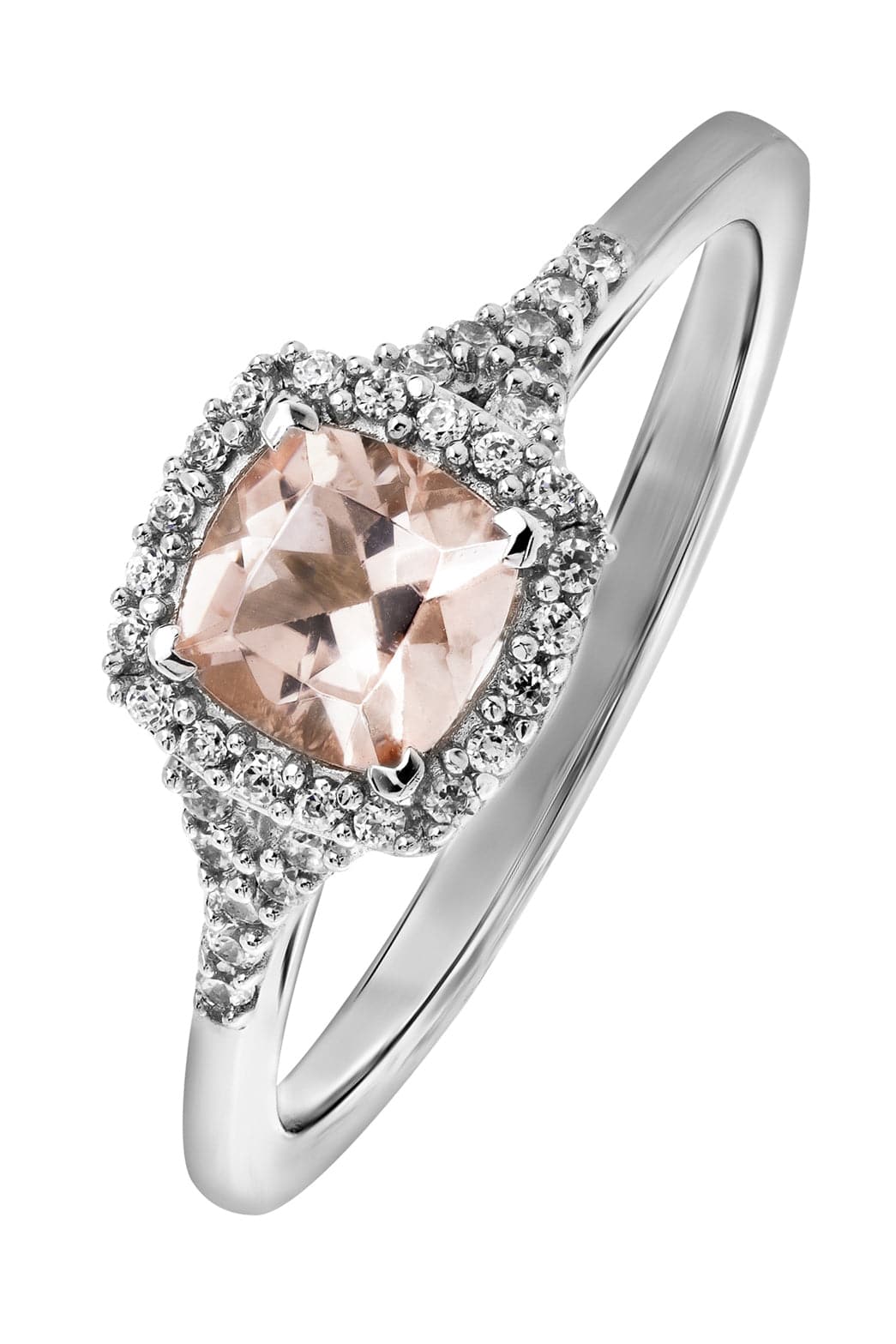 9ct White Gold Morganite and Diamond RingThe Fine CollectiveBA0071286 - L