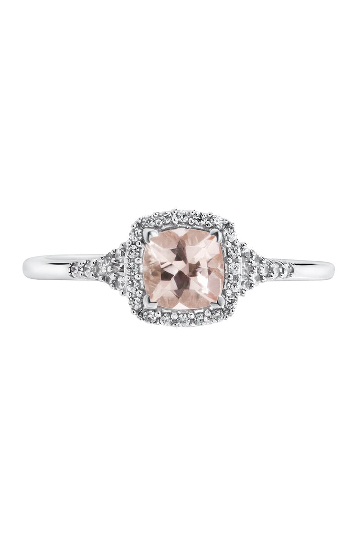 9ct White Gold Morganite and Diamond RingThe Fine CollectiveBA0071286 - L