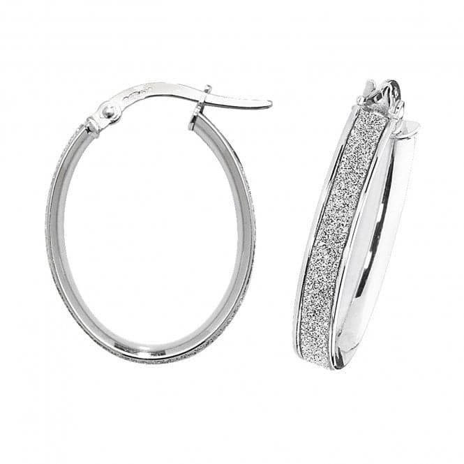 9ct White Gold Oval Hoop Earrings ER1023WAcotis Gold JewelleryER1023W - V3