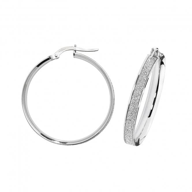 9ct White Gold Oval Hoop Earrings ER1023WAcotis Gold JewelleryER1023W - 25