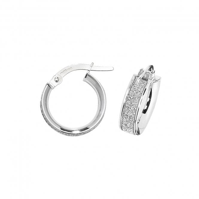 9ct White Gold Oval Hoop Earrings ER1023WAcotis Gold JewelleryER1023W - 10