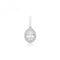 9ct White Gold Oval Zirconia Pendant PN1015WAcotis Gold JewelleryPN1015W