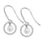 9ct White Gold Pearl Zirconia Fish Hook Drop Earrings ES450WAcotis Gold JewelleryES450W