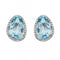 9ct White Gold Shaped Blue Topaz Diamond Earrings GE2399TElements GoldGE2399T