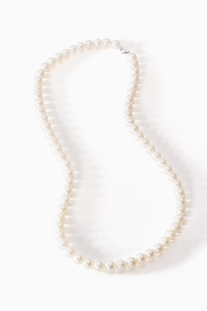 9ct White Gold Single Strand Pearl NecklaceThe Fine CollectiveBA0018823