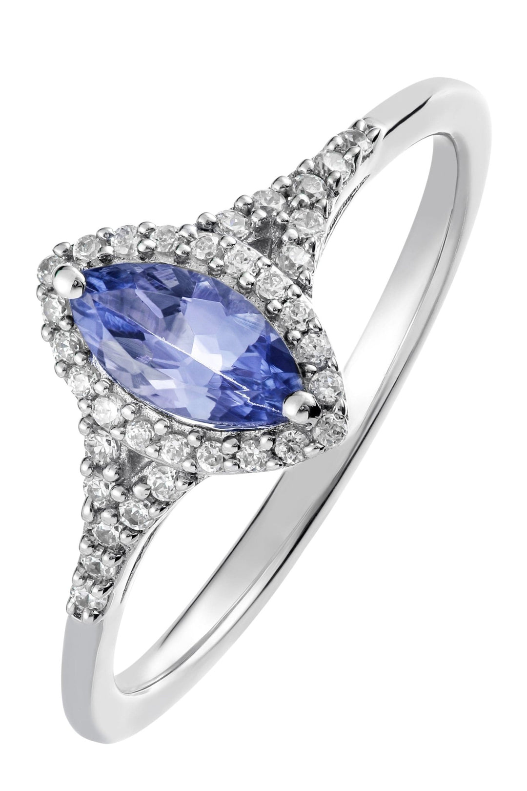 9ct White Gold Tanzanite and 0.14ct Diamond RingThe Fine CollectiveBA0071561 - L