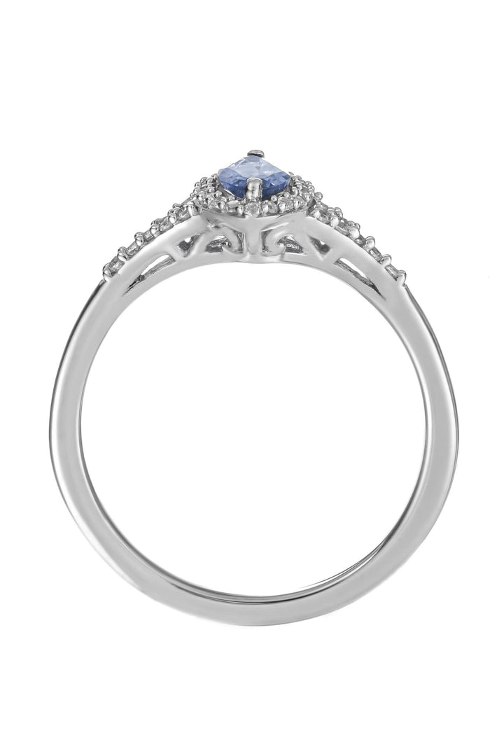 9ct White Gold Tanzanite and 0.14ct Diamond RingThe Fine CollectiveBA0071561 - L