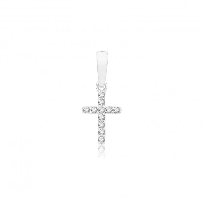 9ct White Gold Zirconia Cross Pendant PN1307WAcotis Gold JewelleryPN1307W