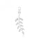 9ct White Gold Zirconia Leaf Branch Pendant PN1313WAcotis Gold JewelleryPN1313W