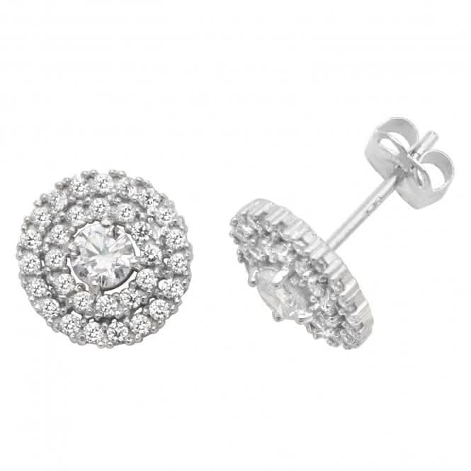 9ct White Gold Zirconia Round Stud Earrings ES443WAcotis Gold JewelleryES443W