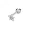 9ct White Gold Zirconia Star Cartilage 6mm Post Stud ES930WAcotis Gold JewelleryES930W