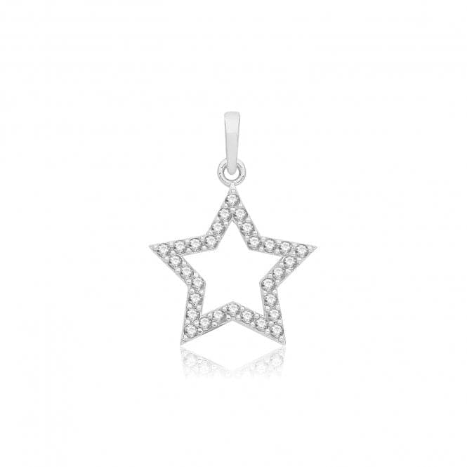 9ct White Gold Zirconia Star Pendant PN1312WAcotis Gold JewelleryPN1312W