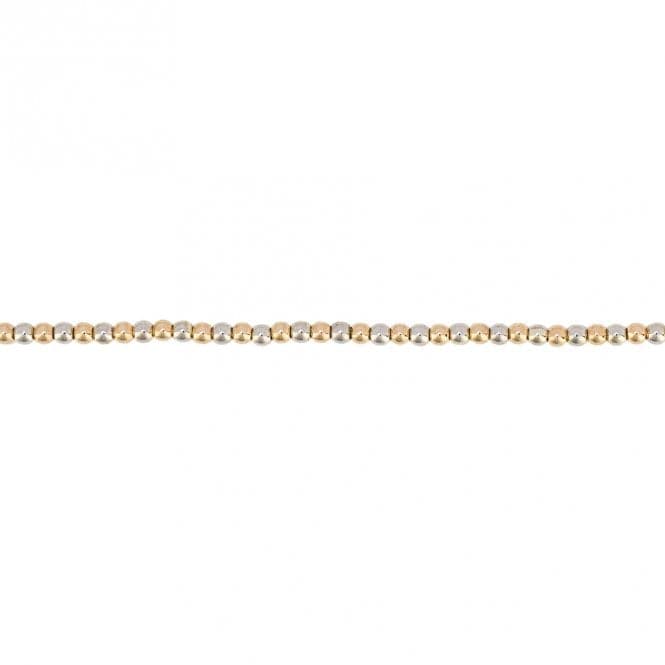 9ct Yellow and White Gold Ball Chain Bracelet GB515Elements GoldGB515