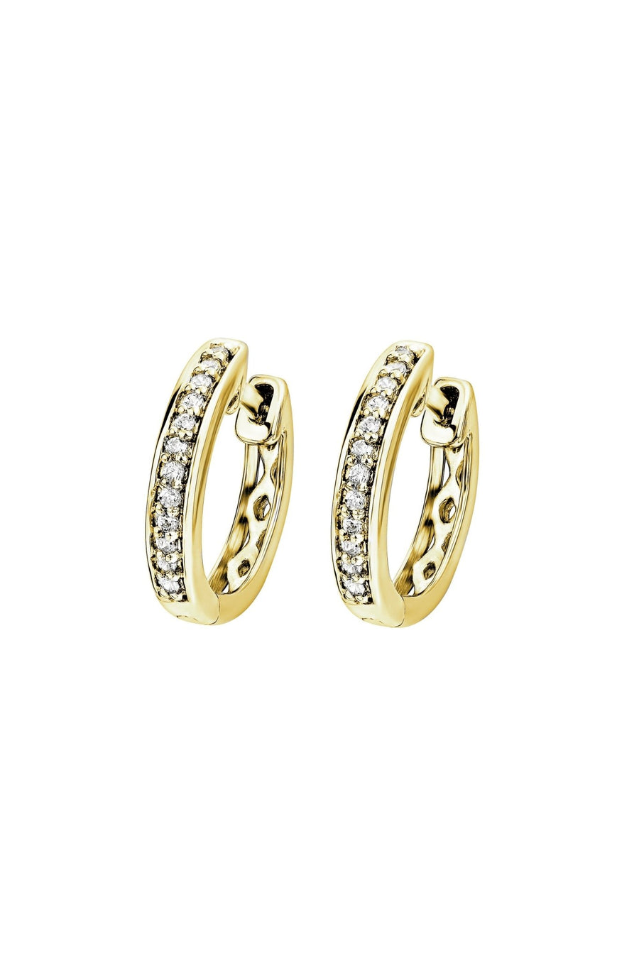 9ct Yellow Gold 0.10ct Diamond Hoop EarringsThe Fine CollectiveBA0071586