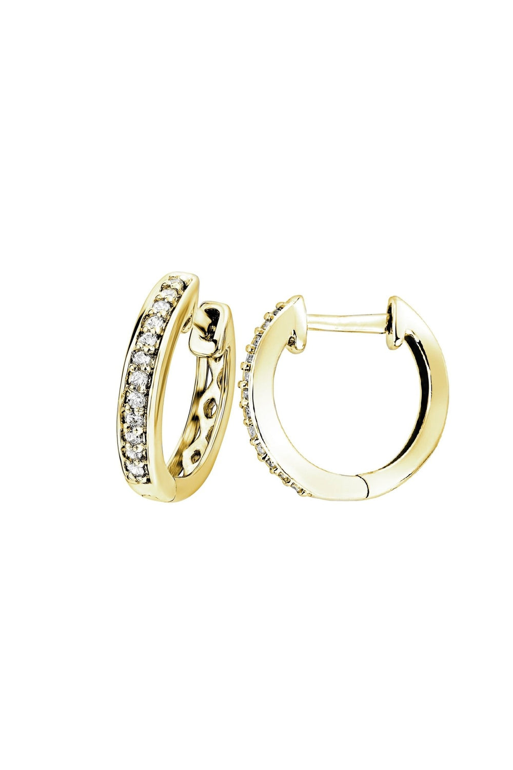 9ct Yellow Gold 0.10ct Diamond Hoop EarringsThe Fine CollectiveBA0071586