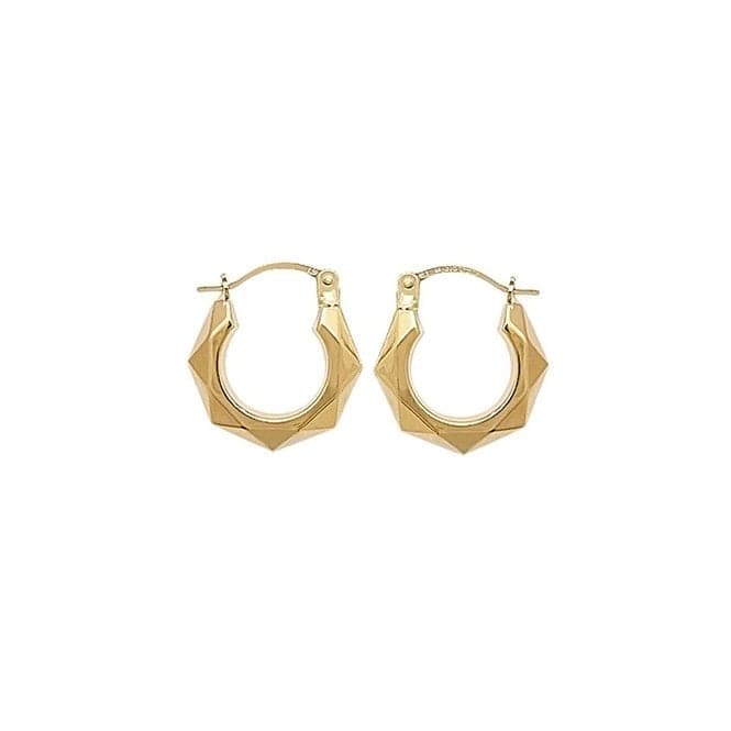 9ct Yellow Gold 08mm Creole Earrings ER152Acotis Gold JewelleryER152