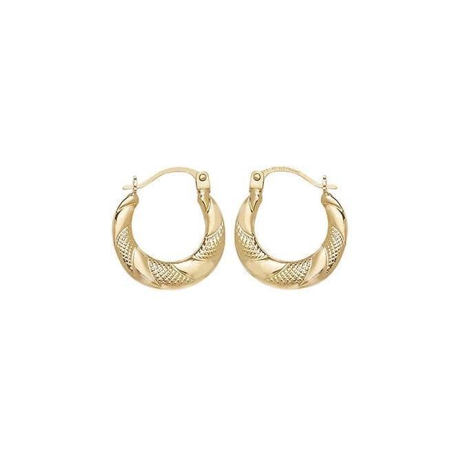 9ct Yellow Gold 08mm Creole Earrings ER464Acotis Gold JewelleryER464