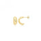 9ct Yellow Gold 08mm Gentle Twist Hoop Studs ER1206Acotis Gold JewelleryER1206