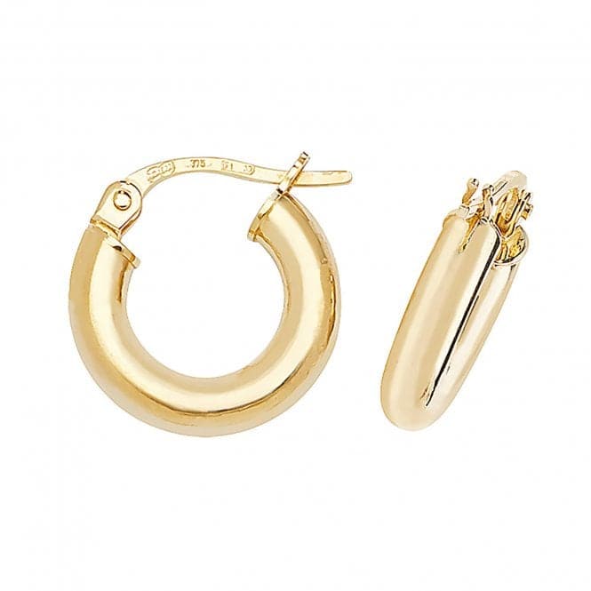 9ct Yellow Gold 08mm Hoop Earrings ER380Acotis Gold JewelleryER380