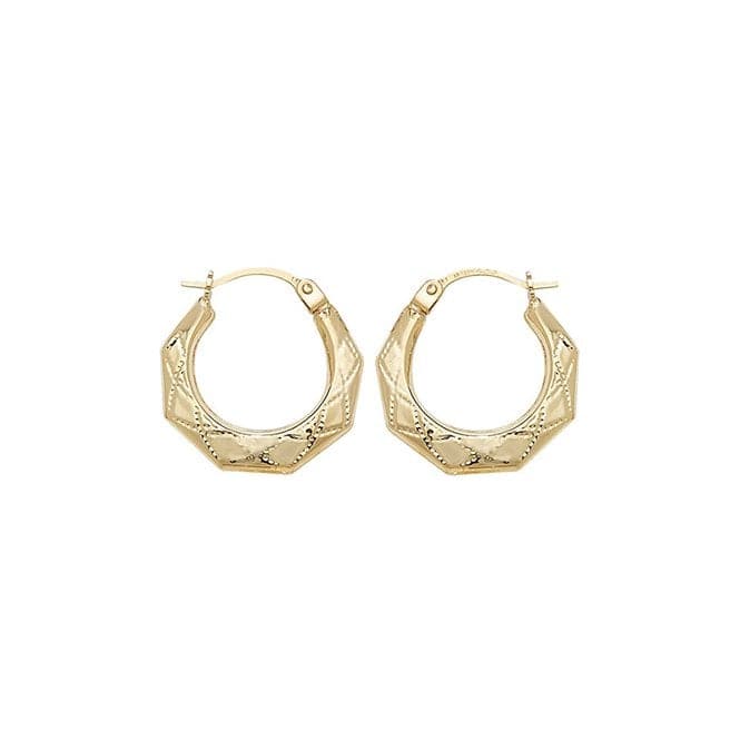 9ct Yellow Gold 10mm Creole Earrings ER453Acotis Gold JewelleryER453