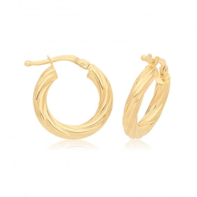 9ct Yellow Gold 10mm Hoop Earrings ER1203Acotis Gold JewelleryER1203 - 10