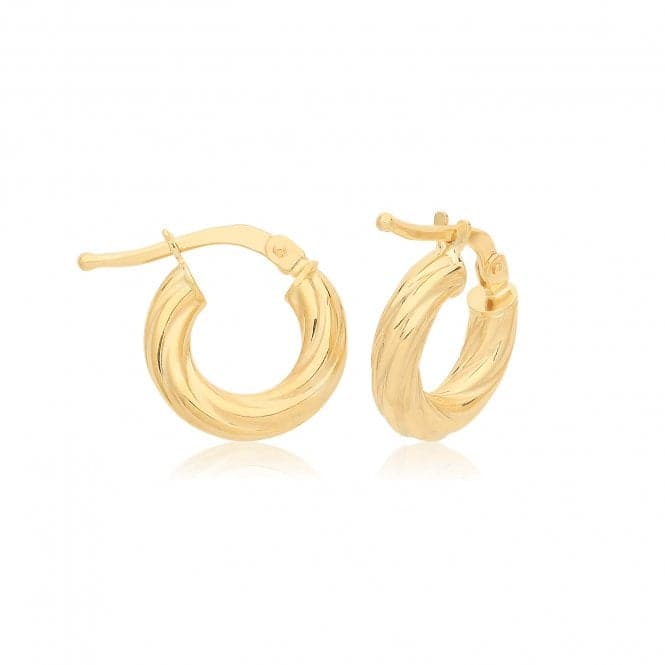 9ct Yellow Gold 10mm Hoop Earrings ER1203Acotis Gold JewelleryER1203 - 06