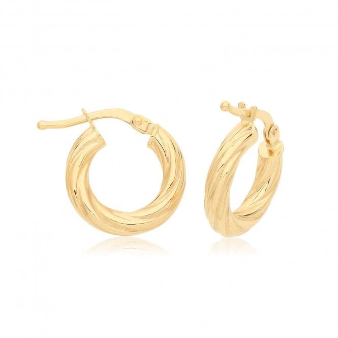 9ct Yellow Gold 10mm Hoop Earrings ER1203Acotis Gold JewelleryER1203 - 08