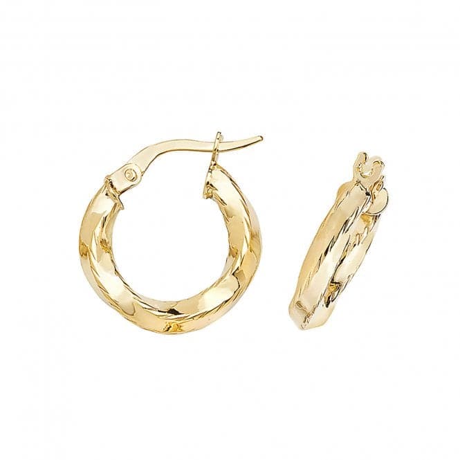 9ct Yellow Gold 10mm Hoop Earrings ER374Acotis Gold JewelleryER374