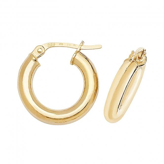 9ct Yellow Gold 10mm Hoop Earrings ER381Acotis Gold JewelleryER381