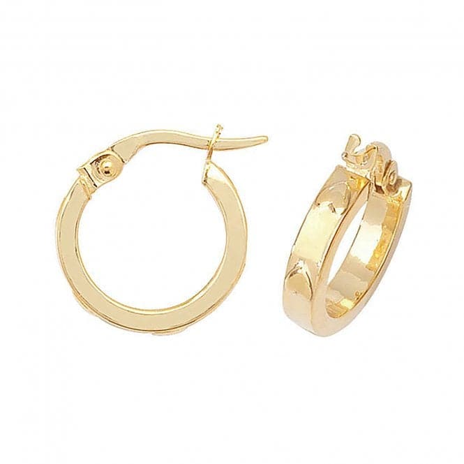 9ct Yellow Gold 10mm Hoop Earrings ER664Acotis Gold JewelleryER664