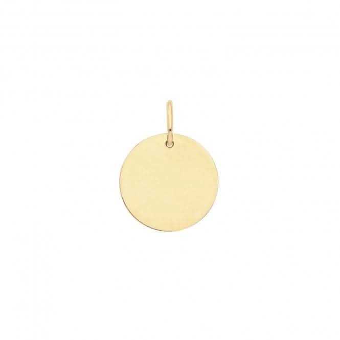 9ct Yellow Gold 11mm Round Plain Small Pendant PN1233Acotis Gold JewelleryPN1233