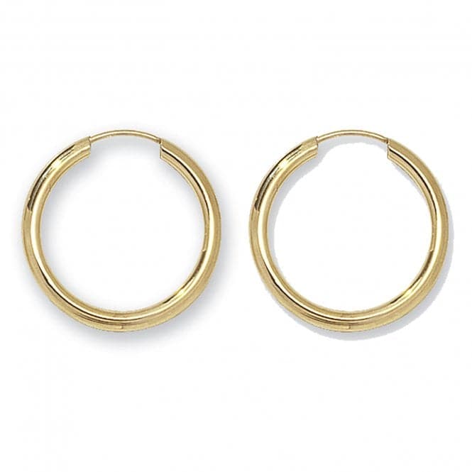 9ct Yellow Gold 16mm Sleepers ES121Acotis Gold JewelleryES121