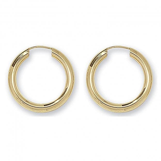 9ct Yellow Gold 16mm Sleepers ES131Acotis Gold JewelleryES131