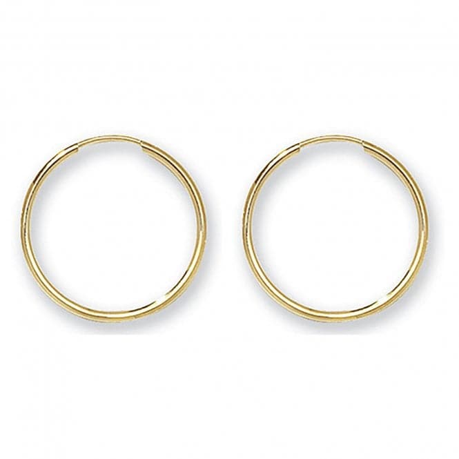 9ct Yellow Gold 18mm Sleepers ES112Acotis Gold JewelleryES112