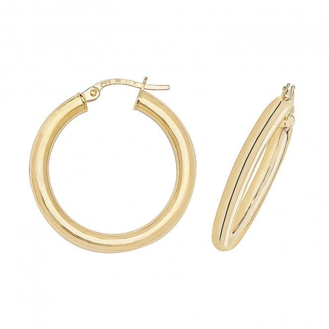 9ct Yellow Gold 20mm Hoop Earrings ER383Acotis Gold JewelleryER383