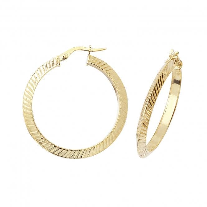 9ct Yellow Gold 20mm Hoop Earrings ER878Acotis Gold JewelleryER878