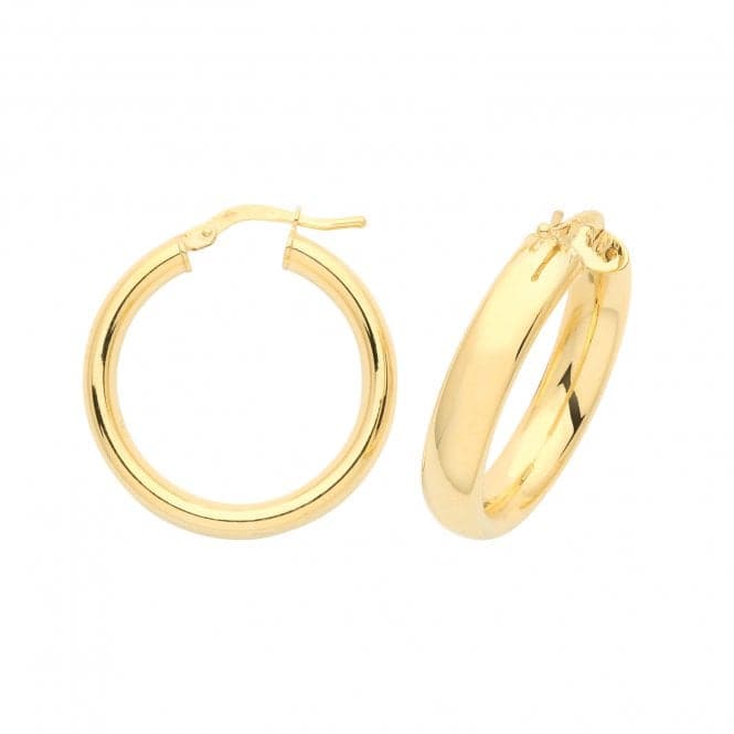 9ct Yellow Gold 20mm Hoop Earrings ER891Acotis Gold JewelleryER891 - 20